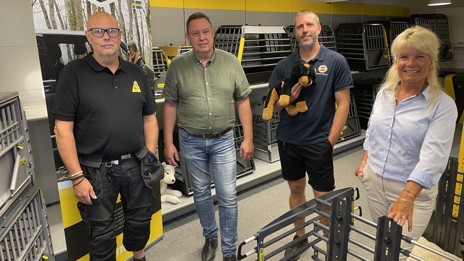 Benny Hermansson och Gert Olofsson, MIM Construction och Peter Engström och Mia Biselius, Trollhättan Energi