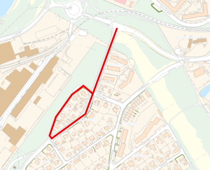 Kartbild över Göteborgsvägen i Trollhättan