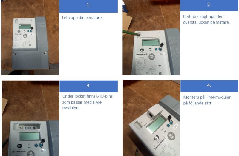 Bilder för hur du monterar din HAN-modul
