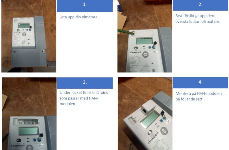 Bilder för hur du monterar din HAN-modul
