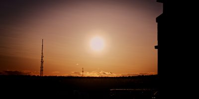 Solnedgång över Trollhättan