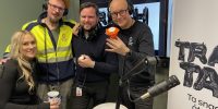 Johanna Eriksson, Alexander Forsström, Anders Brodd och Ulrik Engdahl i Trash Talk-podden.