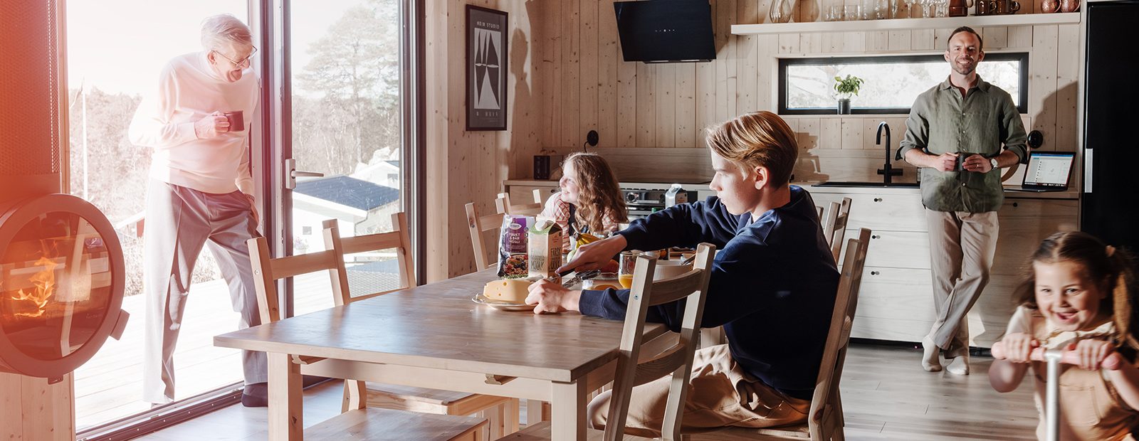 Familj, flera generationer i ett hem