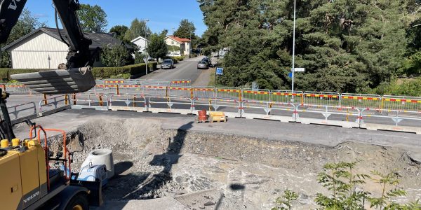 Grävarbete på Karlstorpsvägen