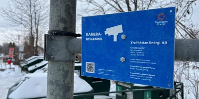 Skylt information kamerabevakning