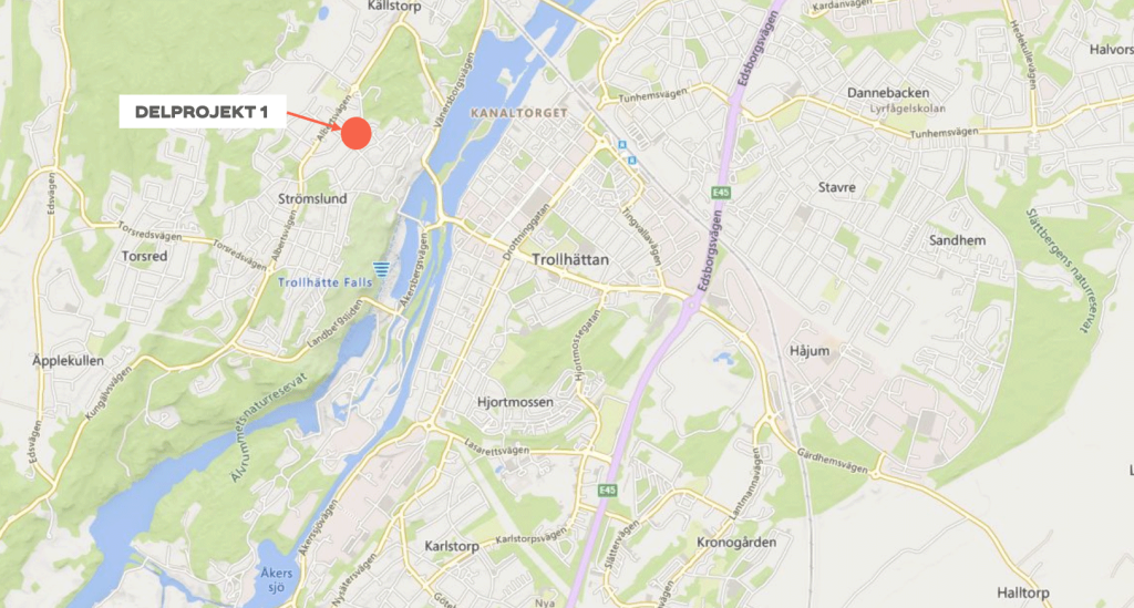 Översiktskarta över grävarbeten inom projektet Dricksvattenläckage
