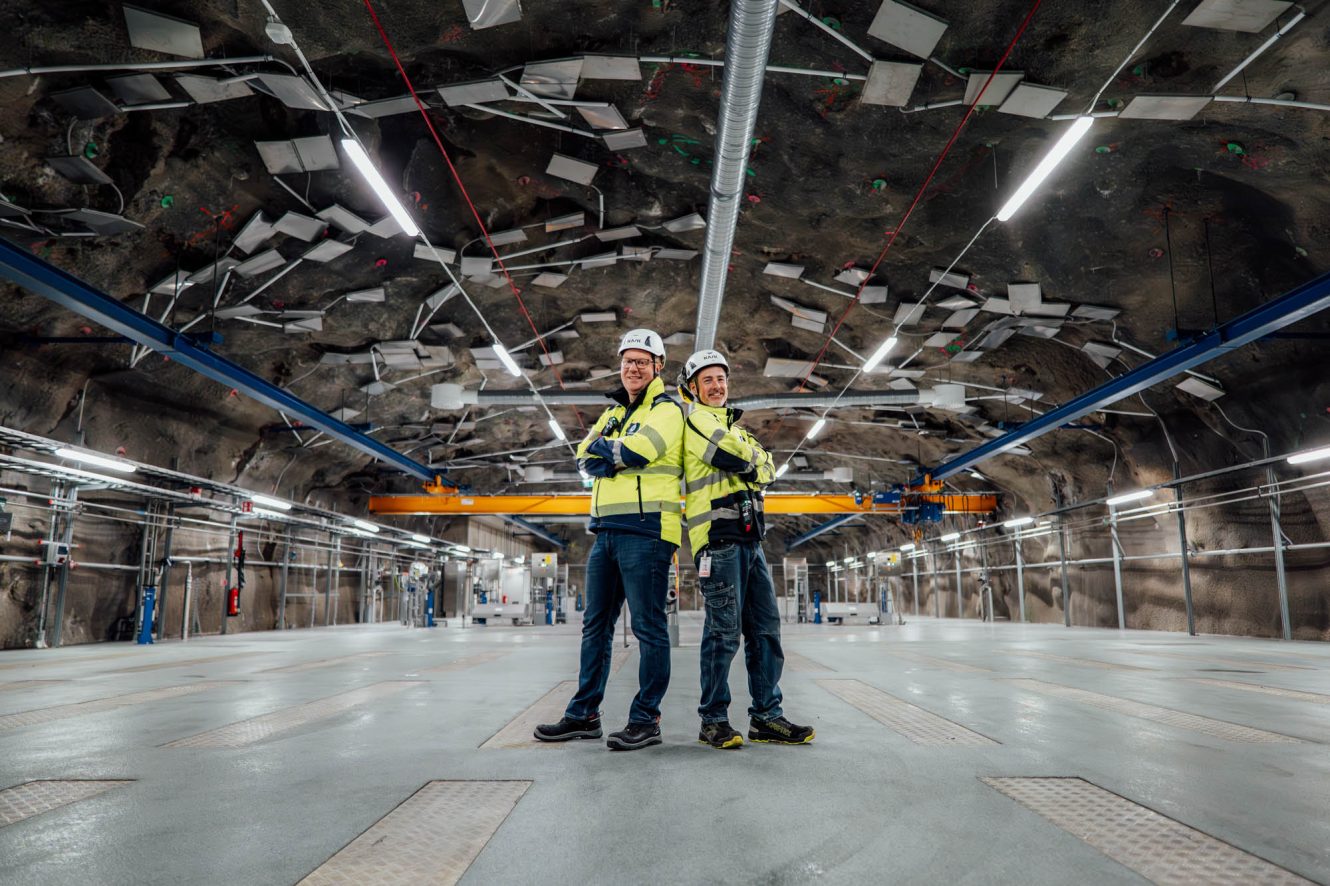 Erik Sjöberg och Per Rundahl 40 meter under Trollhättan.