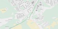 Karta där trafikstörningen är utmarkerad.