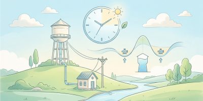 Illustration som visar framtidens vattenverk.