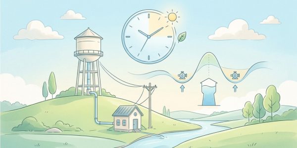 Illustration som visar framtidens vattenverk.