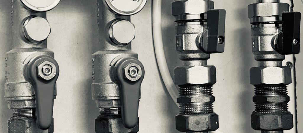 Detalj fjärrvärmecentral